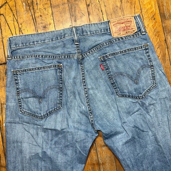 Levi's 527 Jeans Men's Size 33x30 Blue Denim Medium Wash Flat Front Bootcut Leg - Picture 8 of 10